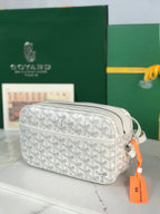 Goyard Cap-Vert Camera Bag White Calfskin Canvas 290851