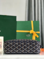 Goyard Cap-Vert Camera Bag Dark Blue Calfskin Canvas 290852
