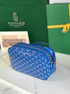 Goyard Cap-Vert Camera Bag Blue Calfskin Canvas 290853