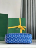 Goyard Cap-Vert Camera Bag Blue Calfskin Canvas 290853
