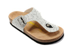 Birkenstock Gizeh White Crackle / Pattern Birko-Flor Sandals