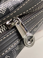 Goyard Cap-Vert Camera Bag Grey Calfskin Canvas 290855