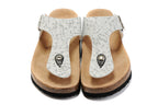 Birkenstock Gizeh White Crackle / Pattern Birko-Flor Sandals