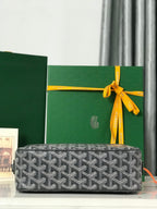 Goyard Cap-Vert Camera Bag Grey Calfskin Canvas 290855