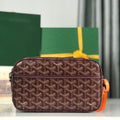 Goyard Cap-Vert Camera Bag Burgundy Calfskin Canvas 290857