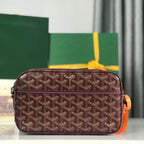 Goyard Cap-Vert Camera Bag Burgundy Calfskin Canvas 290857