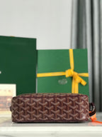 Goyard Cap-Vert Camera Bag Burgundy Calfskin Canvas 290857