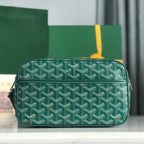 Goyard Cap-Vert Camera Bag Teal Green Calfskin Canvas 290858