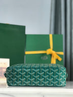 Goyard Cap-Vert Camera Bag Teal Green Calfskin Canvas 290858