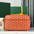 Goyard Cap-Vert Camera Bag Orange Calfskin Canvas 290859