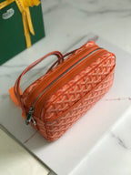 Goyard Cap-Vert Camera Bag Orange Calfskin Canvas 290859