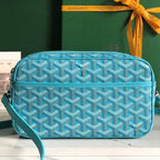 Goyard Cap-Vert Camera Bag Light Blue Calfskin Canvas 290861
