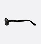 CD S3F Rectangular Sunglasses Black Acetate