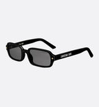 CD S3F Rectangular Sunglasses Black Acetate