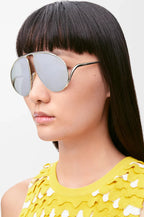 Loewe Hillock sunglasses Silver Acetate