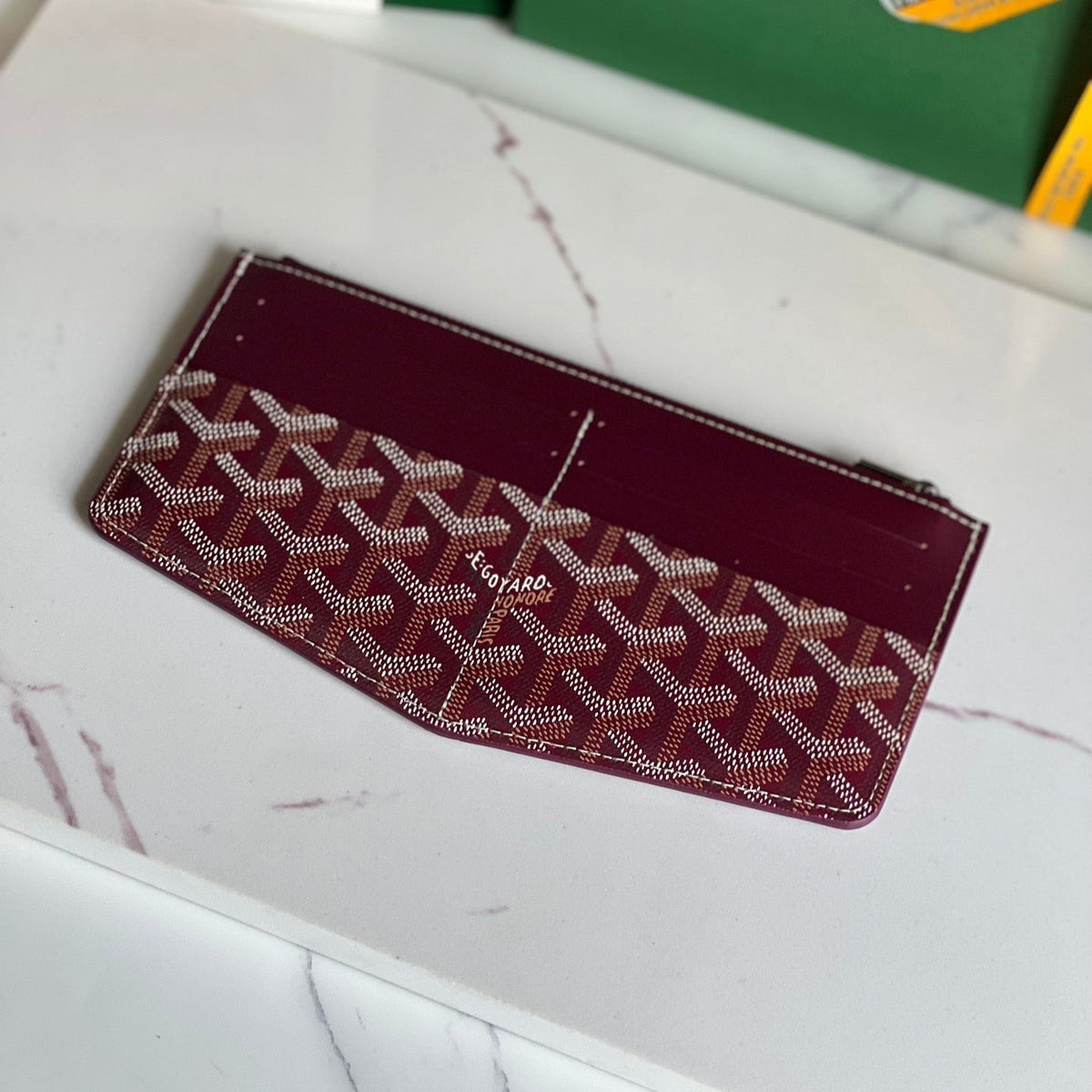 INSERT LOUISE 21 IN BURGUNDY RED GOYARDINE CANVAS