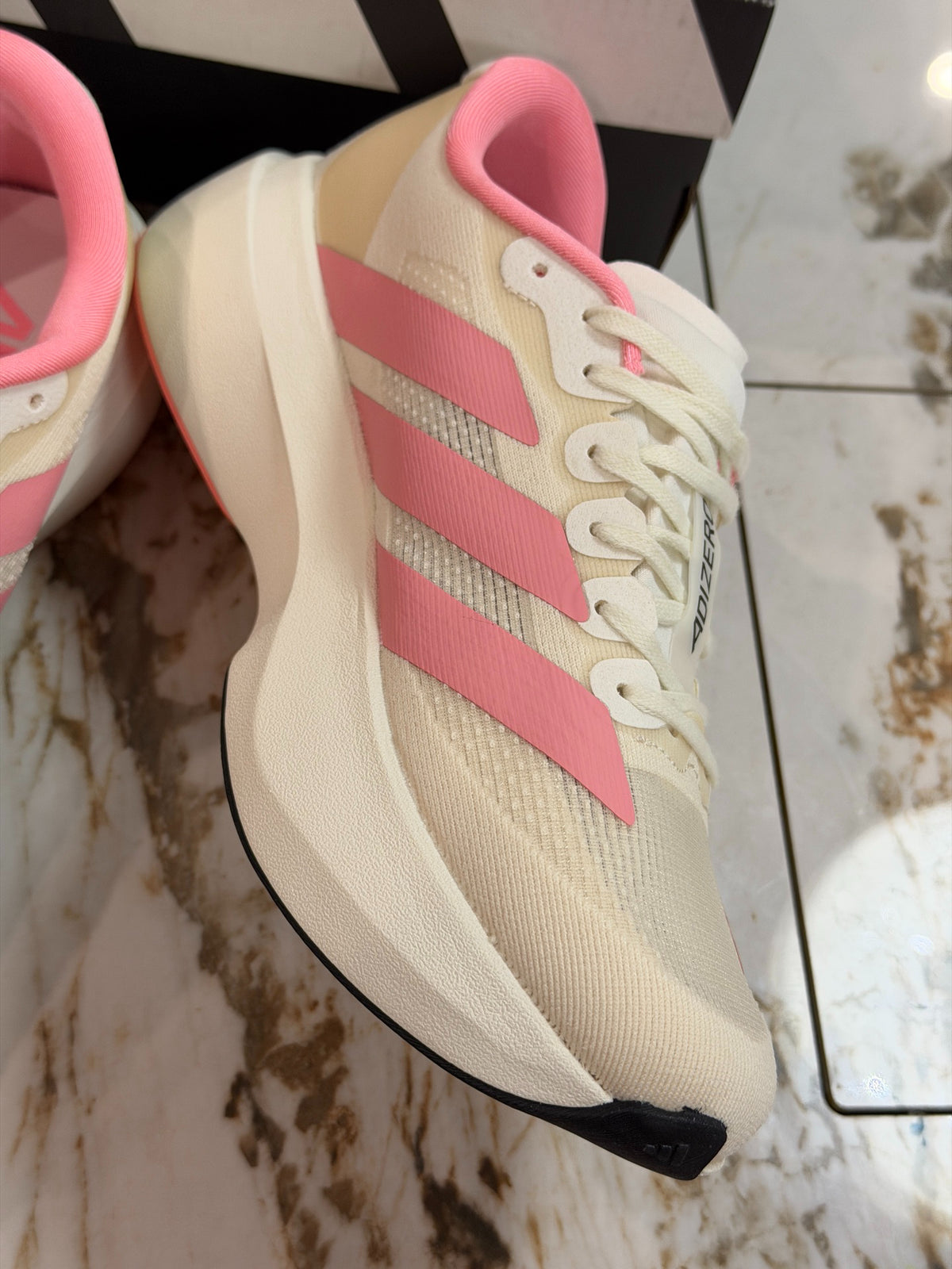 adidas Adizero Evo SL "Cloud White / Blush Pink"