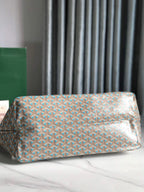 SAINT LOUIS GM 40 IN GREY MIX BLUE GOYARDINE CANVAS AND CALFSKIN