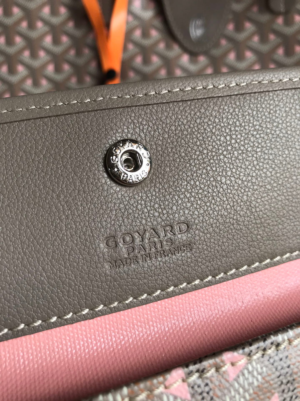 SAINT LOUIS PM 34 IN GREY MIX PINK GOYARDINE CANVAS AND CALFSKIN