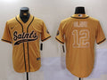 Men's New Orleans Saints Chris Olave #12 Yellow Game Jerseys