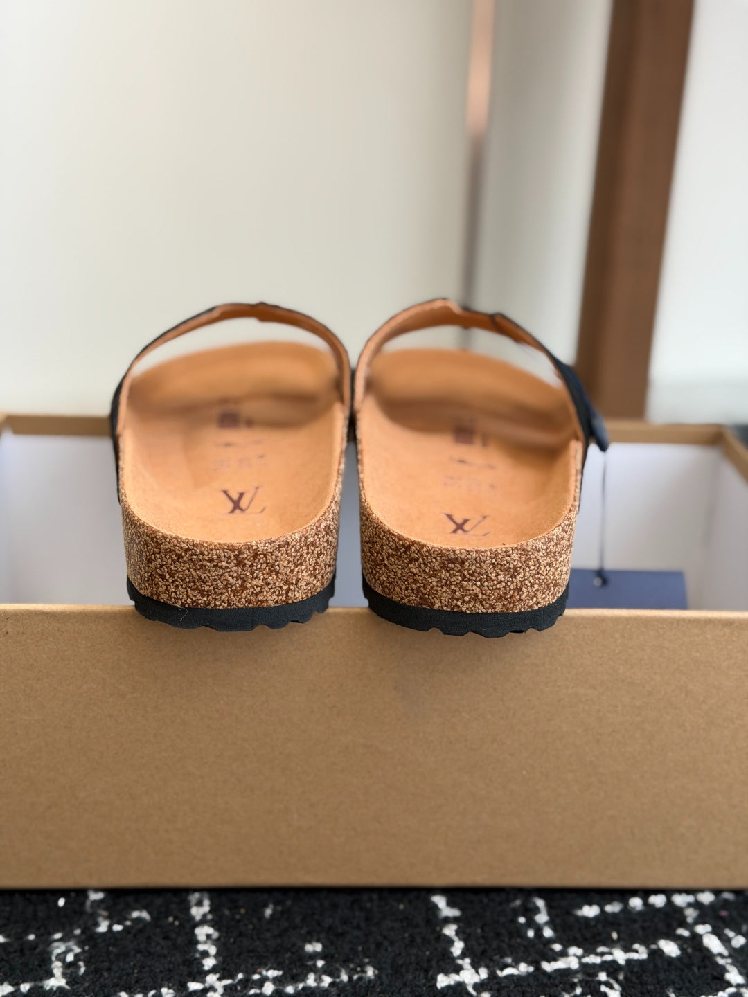 Louis Vuitton LV Oasis Mule (Black Monogram Suede)