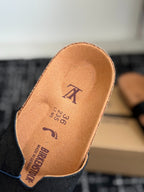 Louis Vuitton LV Oasis Mule (Black Monogram Suede)