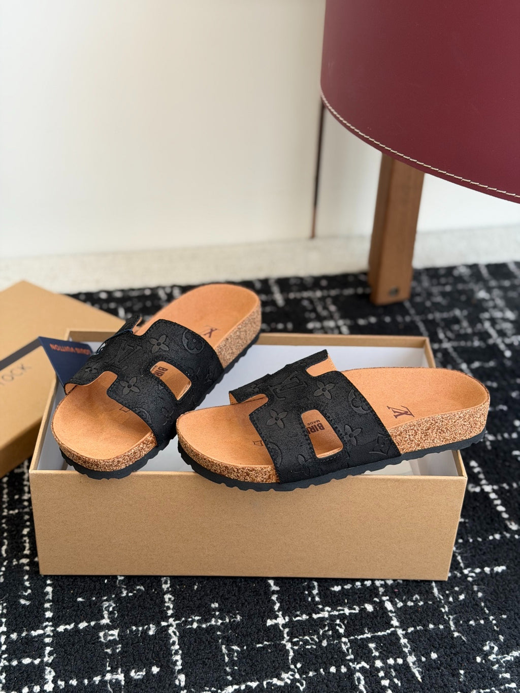 Louis Vuitton LV Oasis Mule (Black Monogram Suede)