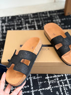 Louis Vuitton LV Oasis Mule (Black Monogram Suede)