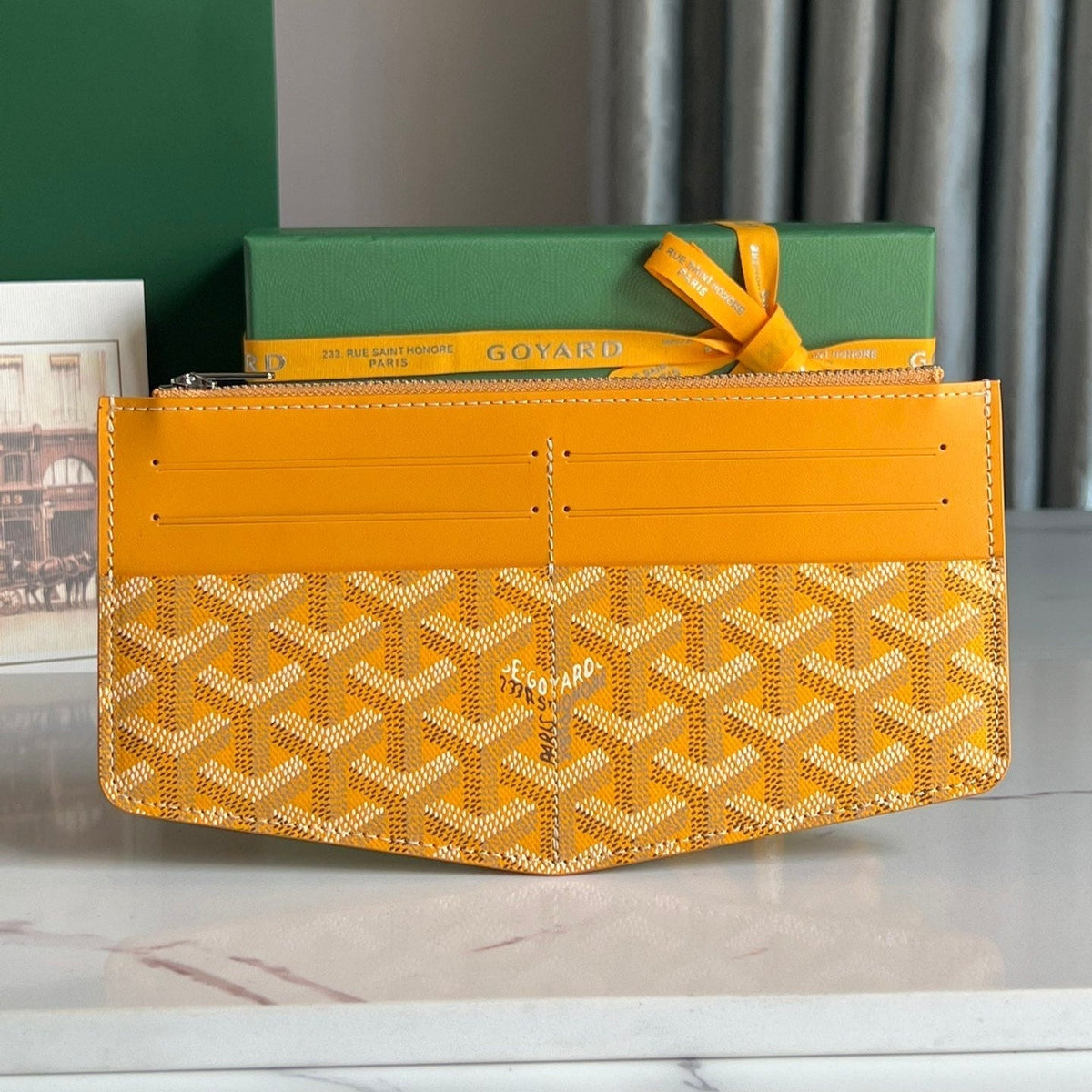INSERT LOUISE 21 IN YELLOW GOYARDINE CANVAS