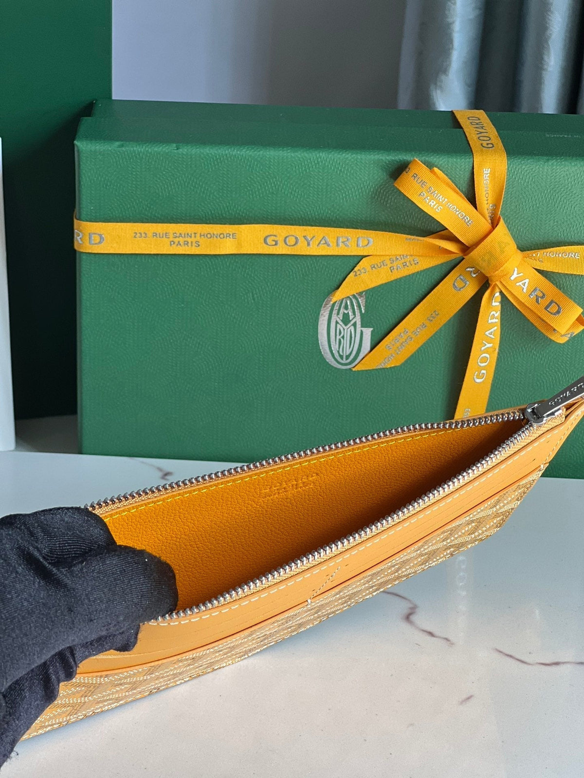 INSERT LOUISE 21 IN YELLOW GOYARDINE CANVAS