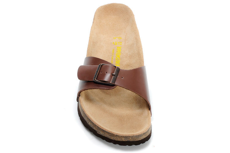 Birkenstock Madrid Slide Sandal Dark Brown / Habana
