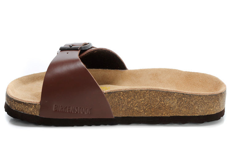 Birkenstock Madrid Slide Sandal Dark Brown / Habana
