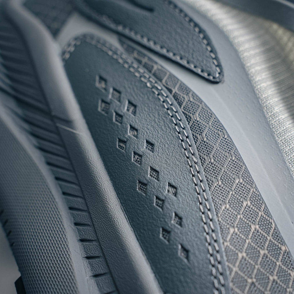 HOKA "Cool Grey" Zip-Up Trail Sneakers