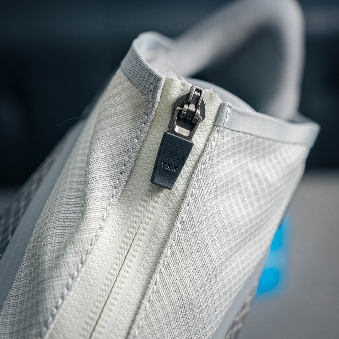 HOKA "Cool Grey" Zip-Up Trail Sneakers