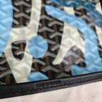 SAINT LOUIS PM BAG 34 IN BLUE LETTRES CAMOUFLAGE GOYARDINE CANVAS