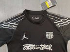 KIDS Barcelona Black Training Kit with Jordan Wings & Corteiz Graffiti