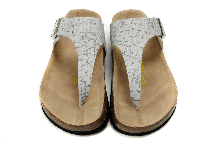 Birkenstock Gizeh Thong Sandal White Marble Print