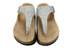 Birkenstock Gizeh Thong Sandal White Marble Print
