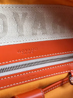 SAINT JEANNE BAG 35 IN RED ORANGE GOYARDINE CANVAS AND CALFSKIN