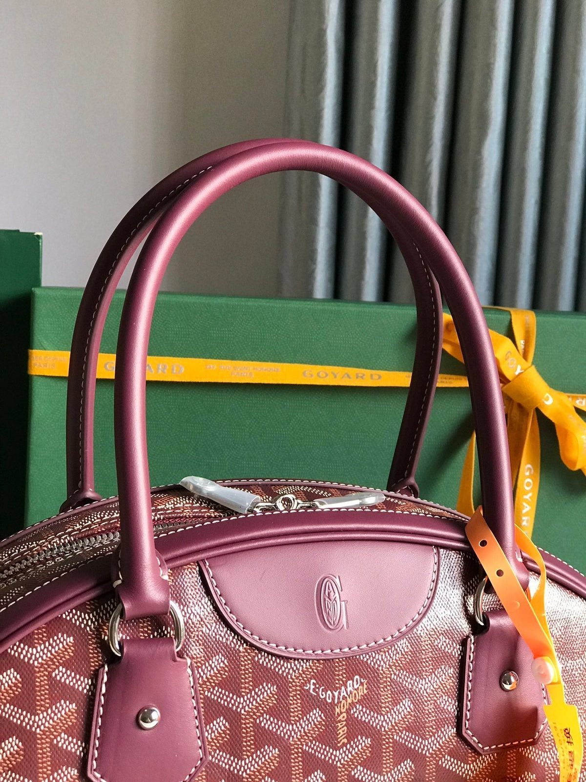SAINT JEANNE BAG 35 IN CANNON PINK GOYARDINE CANVAS AND CALFSKIN