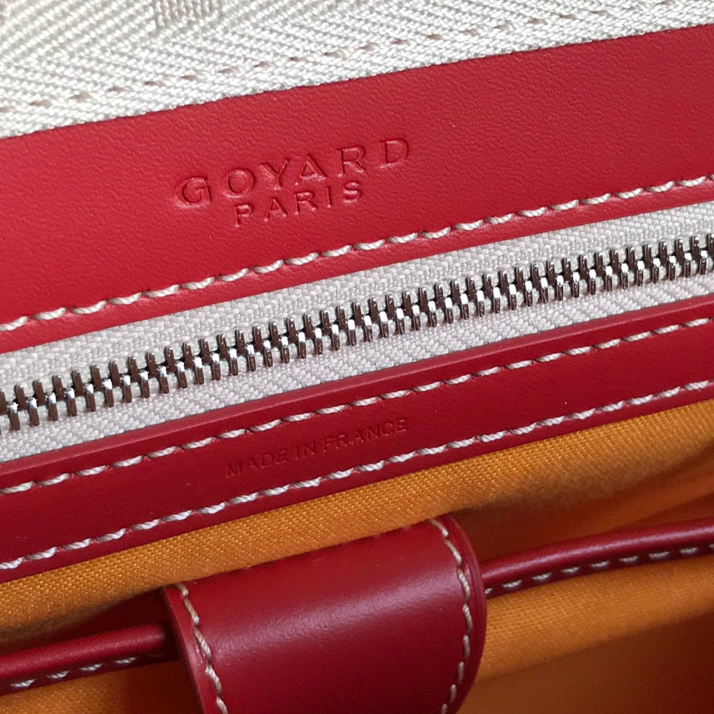 SAINT JEANNE BAG 35 IN RED GOYARDINE CANVAS AND CALFSKIN