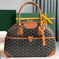 SAINT JEANNE BAG 35 IN BROWN GOYARDINE CANVAS AND CALFSKIN