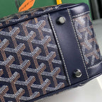 SAINT JEANNE BAG 35 IN OXFORD BLUE GOYARDINE CANVAS AND CALFSKIN