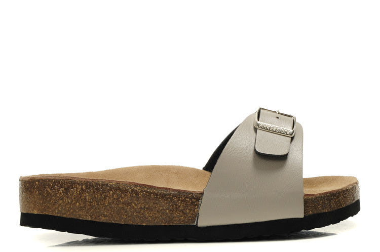 Birkenstock Madrid Slide Sandal Light Gray