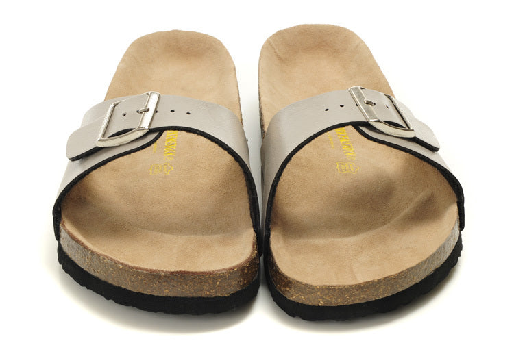 Birkenstock Madrid Slide Sandal Light Gray
