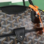 SAINT JEANNE BAG 35 IN BLACK GOYARDINE CANVAS AND CALFSKIN