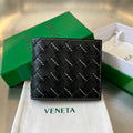 INTRECCIATO PICCOLO 11 BLACK CALFSKIN WALLET