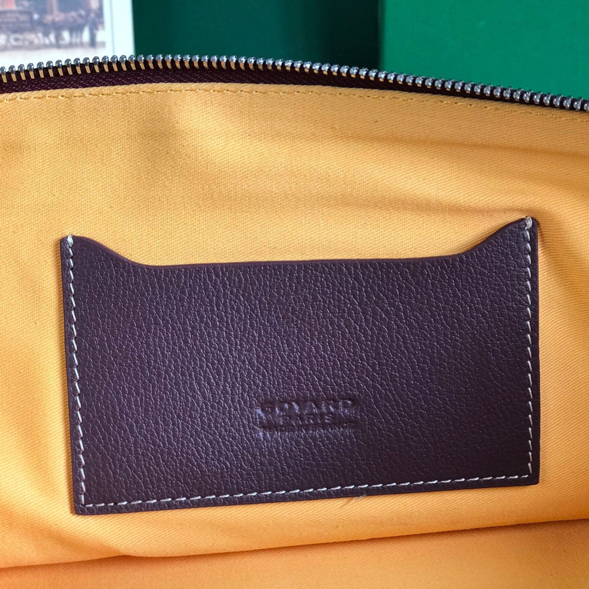 SÉNAT MGM POUCH 40 IN BURGUNDY RED GOYARDINE CANVAS
