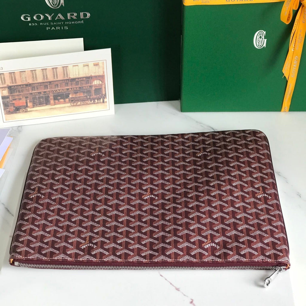 SÉNAT MGM POUCH 40 IN BURGUNDY RED GOYARDINE CANVAS