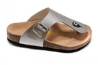 BIRKENSTOCK Gizeh Birko-Flor® Magic Snake Silver (Metallic Crocodile Embossed)